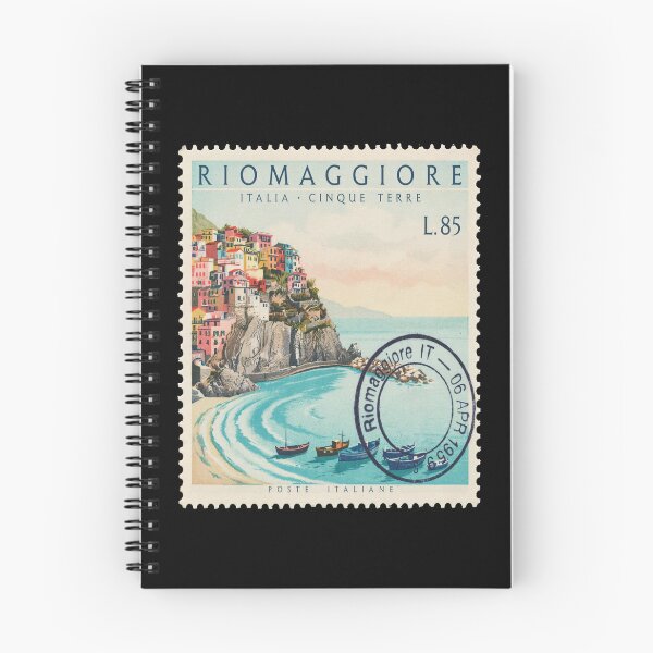Item preview, Riomaggiore Italy Cinque Terre Cliff Village Stamp Sticker designed and sold by stickercuffs.