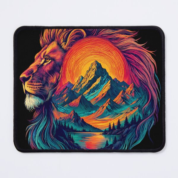 Item preview, Lion and mountains designed and sold by Diapason-Art.
