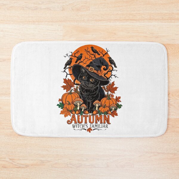 Item preview, Witch's Familiar Autumn Black Cat in Witch Hat designed and sold by BumbleBloom7.