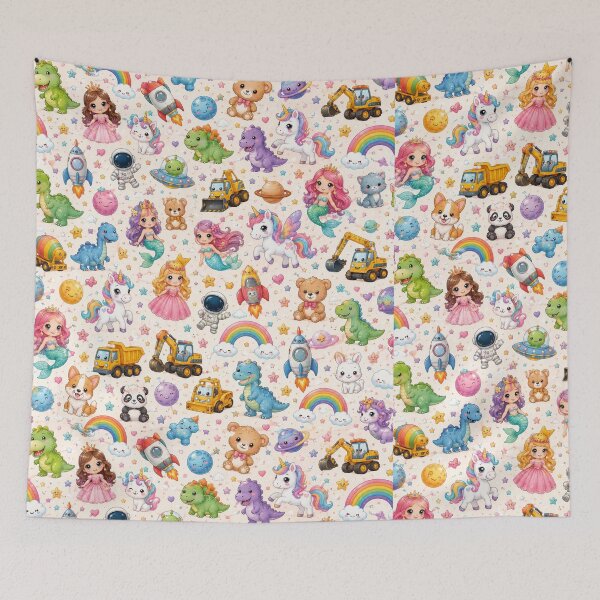Item preview, Kids Kawaii pastel wonderland pattern designed and sold by Side Quest Co..