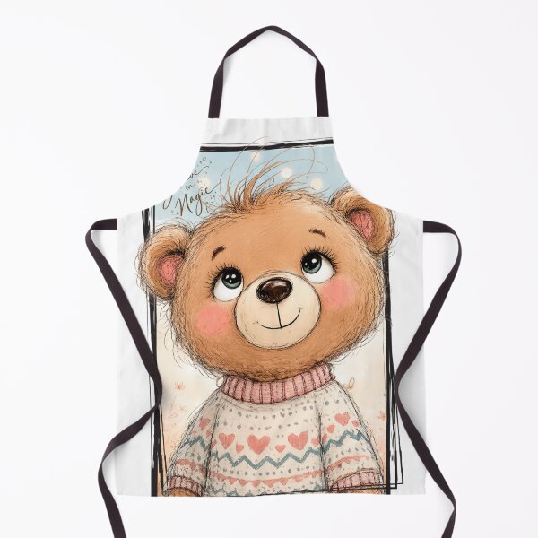 Item preview, Believe in Magic Cute Bear Sketch Illustration | Whimsical Bear designed and sold by Peanutspixel.