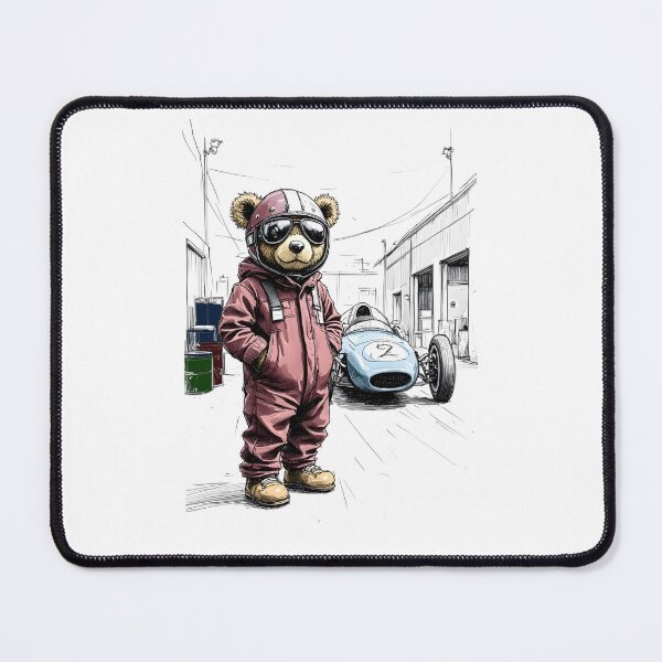 Item preview, Teddy Bear Classic Racing Driver Cartoon designed and sold by Museum Of Non-Existing Art.