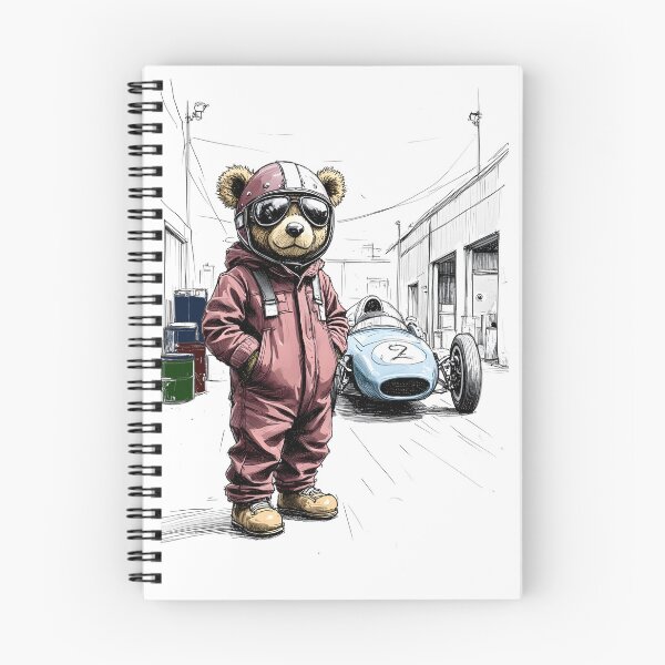 Item preview, Teddy Bear Classic Racing Driver Cartoon designed and sold by Museum Of Non-Existing Art.