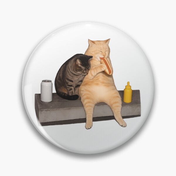 Item preview, Cat Eating Hot Dog designed and sold by Johnny-Store.