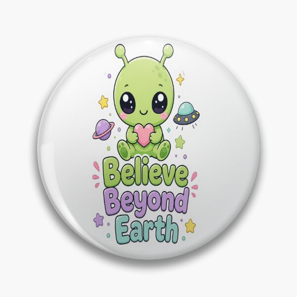 Item preview, Cute Green Alien Believe Beyond Earth designed and sold by Ruamid.