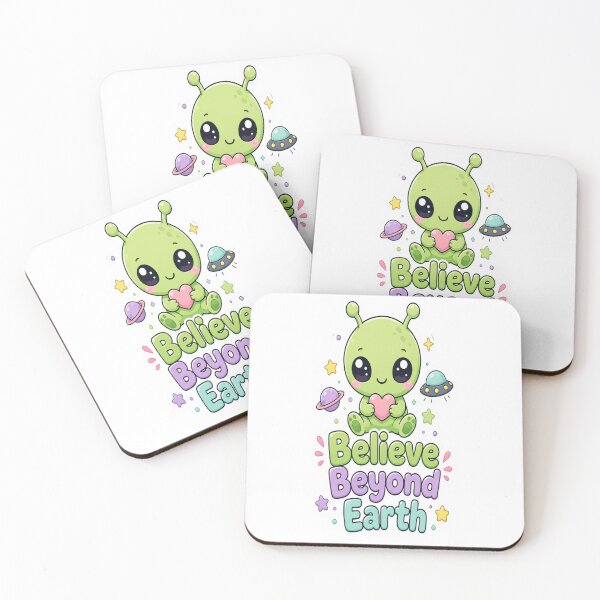 Item preview, Cute Green Alien Believe Beyond Earth designed and sold by Ruamid.