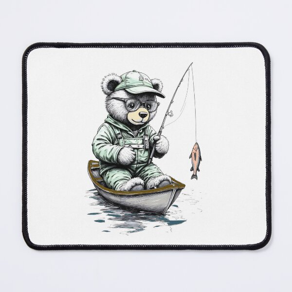 Item preview, Teddy Bear Fishing Cartoon designed and sold by Museum Of Non-Existing Art.
