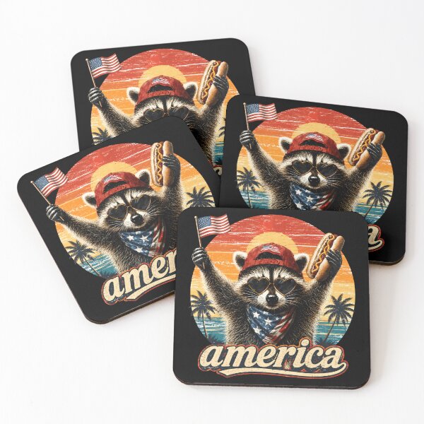 Item preview, America Meme Raccoon Hot Dog designed and sold by Randomera.