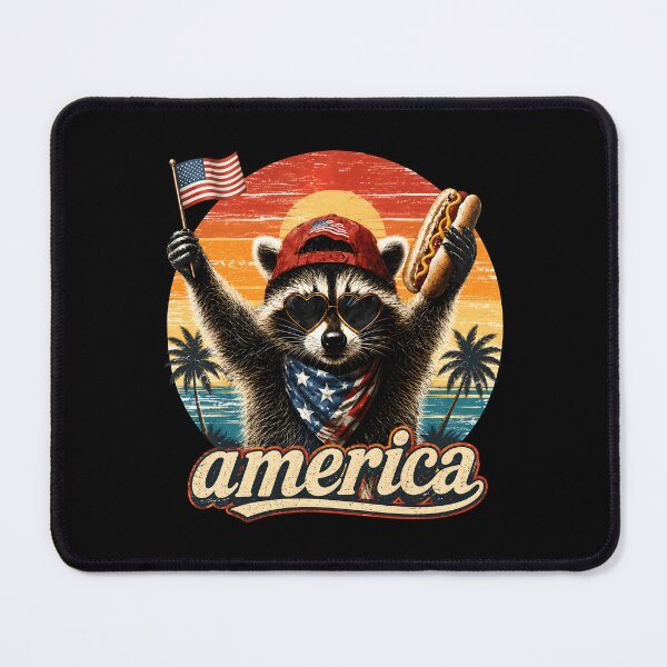 Item preview, America Meme Raccoon Hot Dog designed and sold by Randomera.