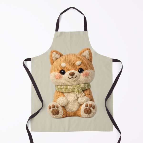 Item preview, Cute Knitted Shiba Inu Plush | Kawaii Handmade Crochet Knit Cottagecore designed and sold by Moons Studio.