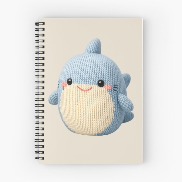 Item preview, Cute Knitted Shark Plush | Kawaii Handmade Crochet Knit Cottagecore designed and sold by Moons Studio.