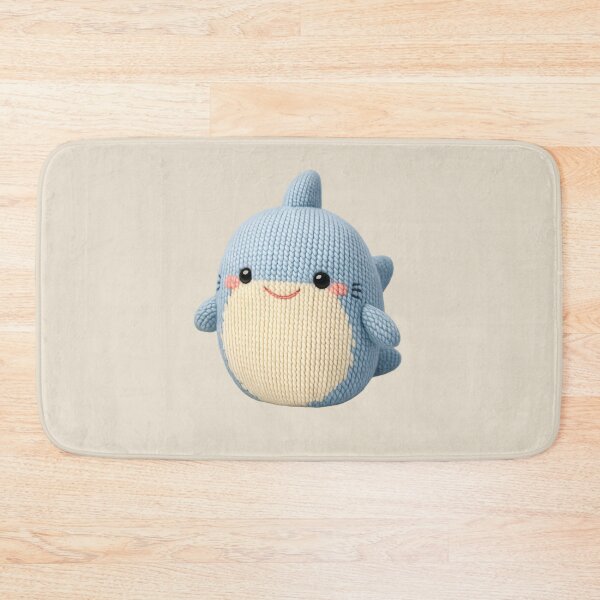 Item preview, Cute Knitted Shark Plush | Kawaii Handmade Crochet Knit Cottagecore designed and sold by Moons Studio.