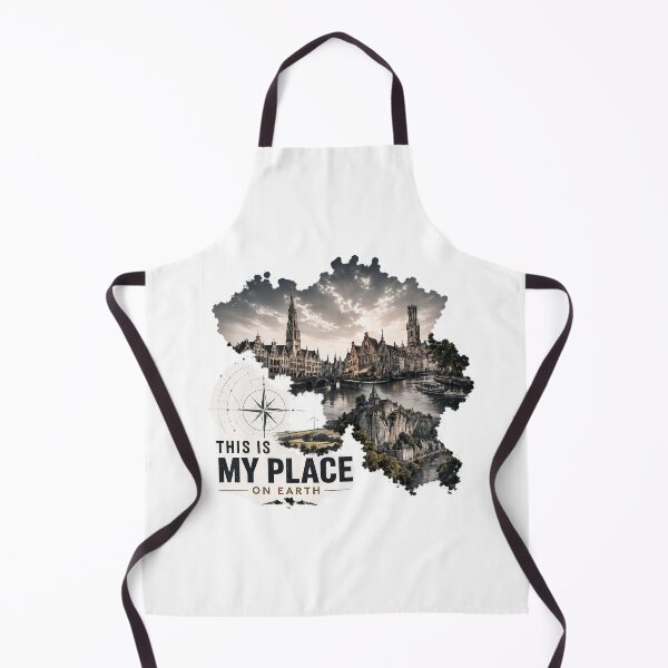 Item preview, Belgium Map Landmarks This Is My Place On Earth designed and sold by JMDG Studio.