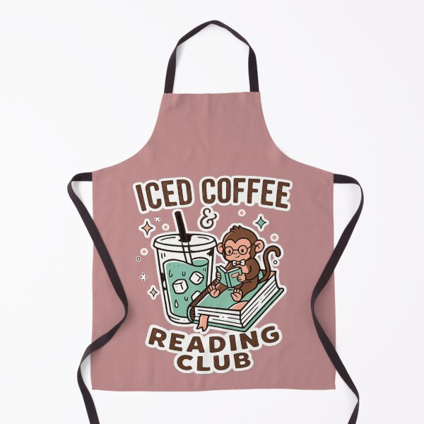 Item preview, Iced Coffee & Reading Club – Cute Bookworm Monkey Sticker designed and sold by Funky Fable studio.