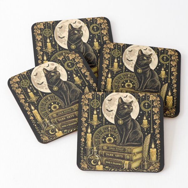 Item preview, Mystical Black Cat Witch's Library & Book of Shadows designed and sold by BumbleBloom7.