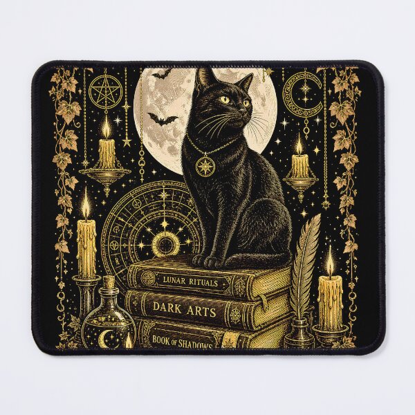 Item preview, Mystical Black Cat Witch's Library & Book of Shadows designed and sold by BumbleBloom7.