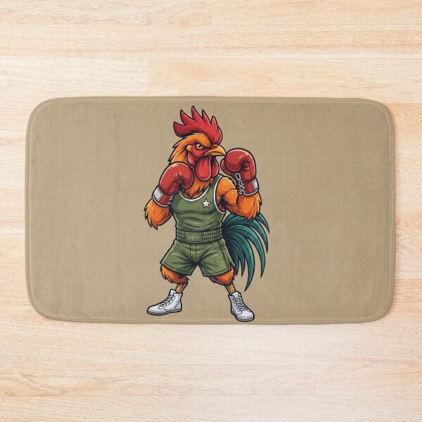 Item preview, Badass Boxing Rooster Stance Guard Up Combat Mascot designed and sold by BreezifyDesignStudio.