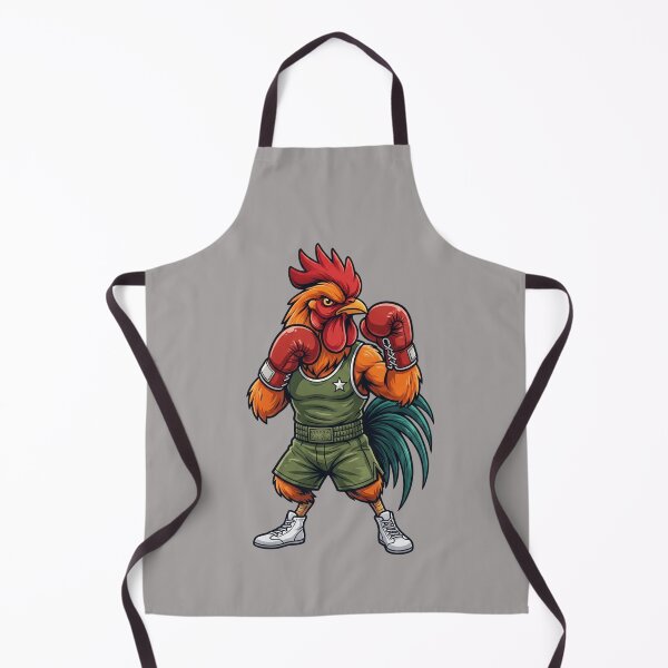 Artikelvorschau, Badass Boxing Rooster Stance Guard Up Combat Maskottchen entworfen und verkauft von BreezifyDesignStudio.