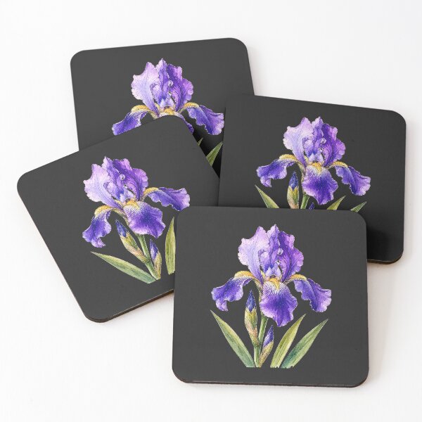 Item preview, Minimal Iris Botanical Watercolor designed and sold by ColorSplash123.