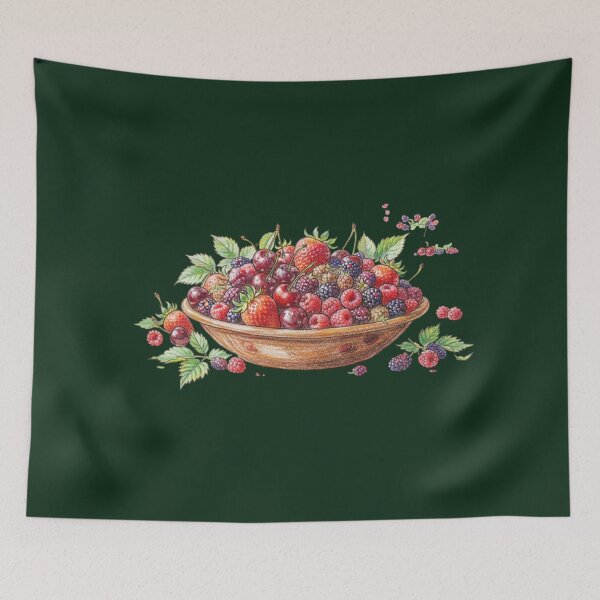 Item preview, Summer Berry Harvest Watercolor designed and sold by 63Hotpeppers.