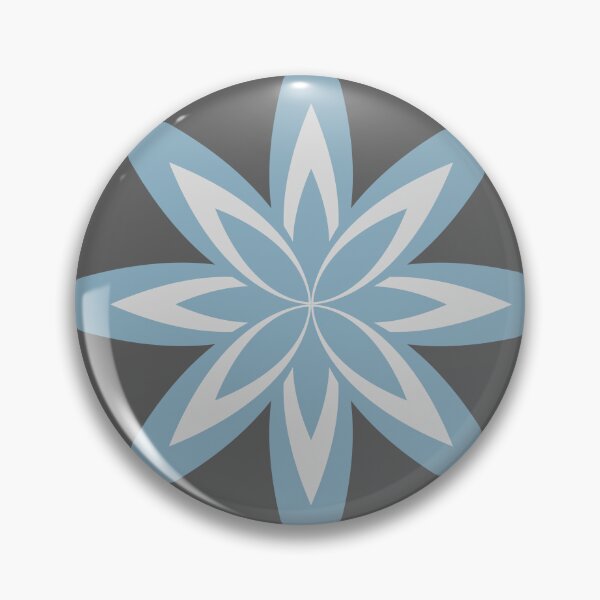 Artikelvorschau, Geometrischer nordischer Sternenexplosion – Abstraktes eisblaues Kristallblütenmotiv entworfen und verkauft von Jyoti Digital Artist.