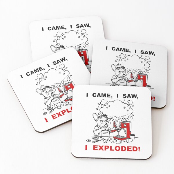 Item preview, I Came I Saw I Exploded Funny French Bulldog Coffee designed and sold by The Bold Line Studio.