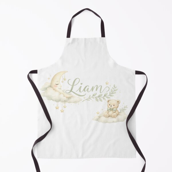 Item preview, Liam Name Baby Boy Nursery Moon Teddy Bear Design designed and sold by GalaMine.