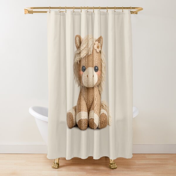 Item preview, Cute Knitted Horse Plush | Kawaii Handmade Crochet Knit Cottagecore designed and sold by Moons Studio.