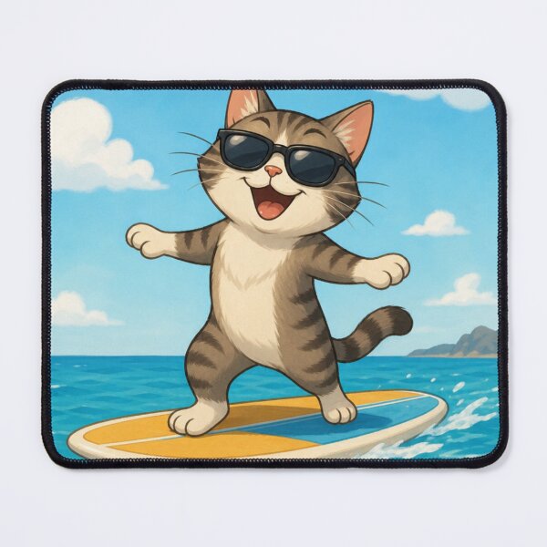 Item preview, Cute Kitten on a Surfboard designed and sold by Mattigiov.