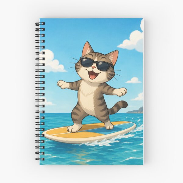 Item preview, Cute Kitten on a Surfboard designed and sold by Mattigiov.