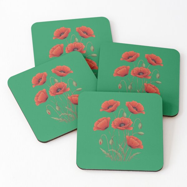 Item preview, Red Poppies Flower Art designed and sold by Mattigiov.