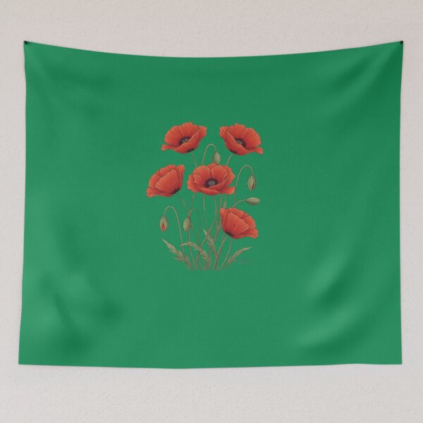 Item preview, Red Poppies Flower Art designed and sold by Mattigiov.
