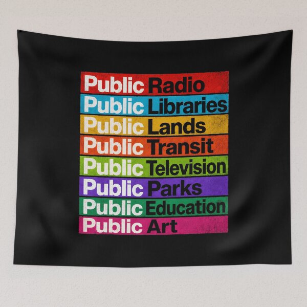 Item preview, Public Radio Libraries Lands Transit Television Parks designed and sold by Randomera.