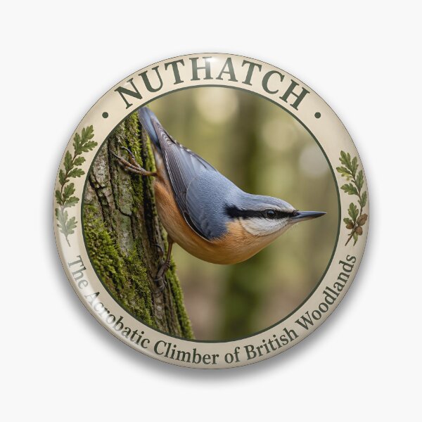 Item preview, NUTHATCH  – The Acrobatic Climber of British Woodlands designed and sold by The Digital Compass.