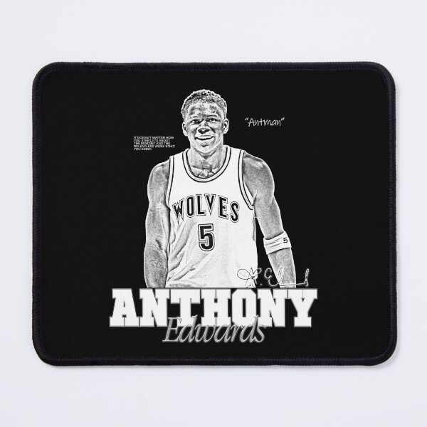 Item preview, Anthony Edwards, Basketball, Sports, NBA, Black and White designed and sold by BigBossHideout.