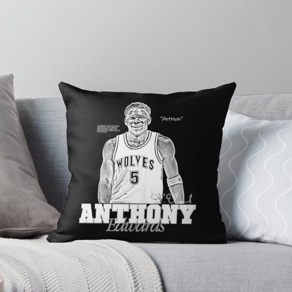 Item preview, Anthony Edwards, Basketball, Sports, NBA, Black and White designed and sold by BigBossHideout.