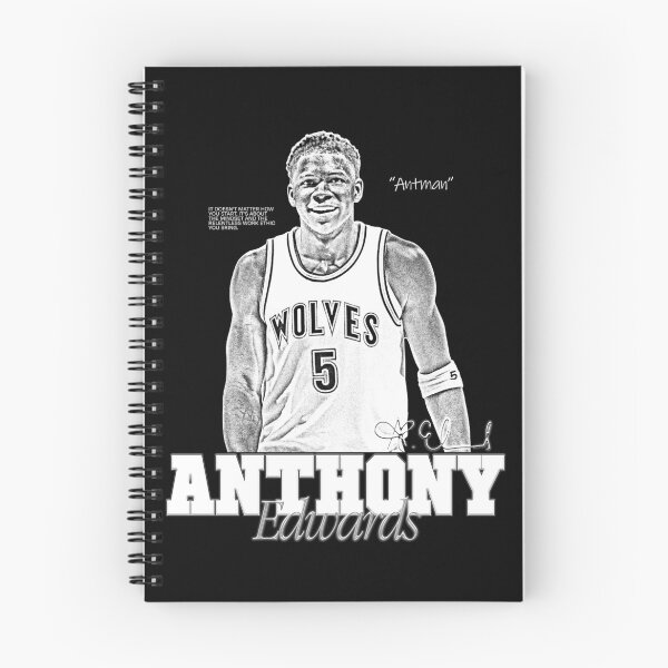 Item preview, Anthony Edwards, Basketball, Sports, NBA, Black and White designed and sold by BigBossHideout.