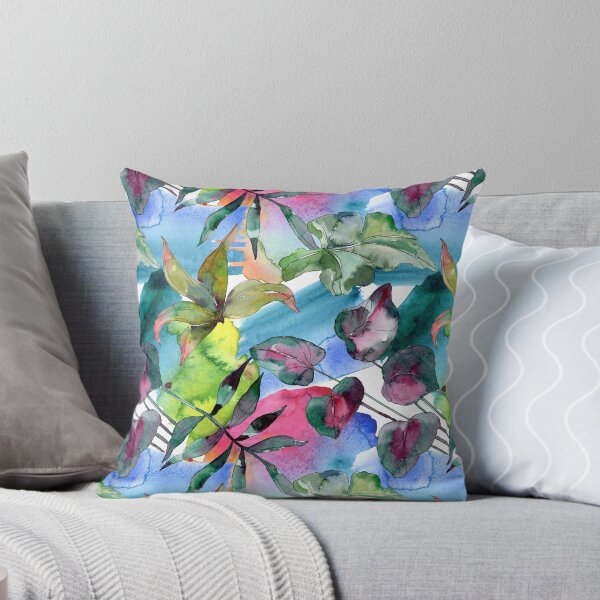 Item preview, Colorful Watercolor Leaves Pattern designed and sold by behappyandrelax.