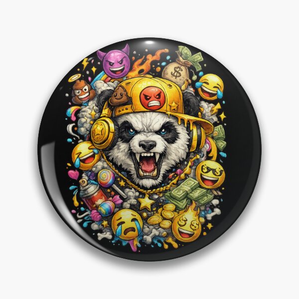 Item preview, Savage Panda Emoji Chaos designed and sold by Funky Fable studio.