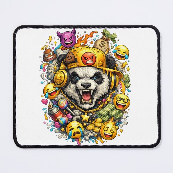 Item preview, Savage Panda Emoji Chaos designed and sold by Funky Fable studio.