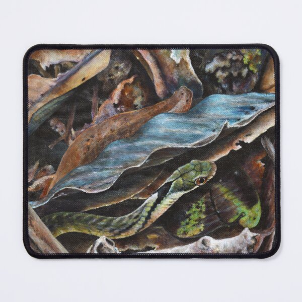 Item preview, Bamboo Forest Snake Pseudoxenodon macrops Painting  designed and sold by Anna Ratkevich.
