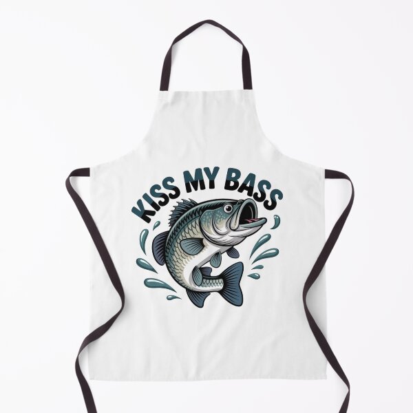 Item preview, Kiss My Bass Funny Fishing Pun Design designed and sold by Black Directive.