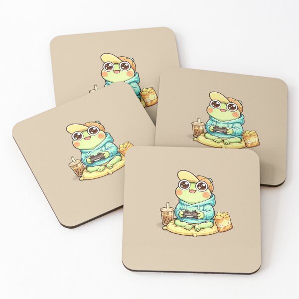 Item preview, Cozy Gamer Frog – Pastel Kawaii Gaming Illustration designed and sold by annenambiro.