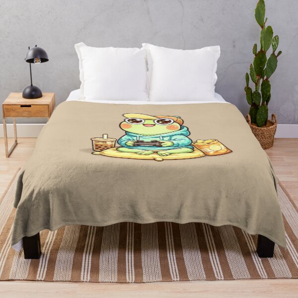 Item preview, Cozy Gamer Frog – Pastel Kawaii Gaming Illustration designed and sold by annenambiro.