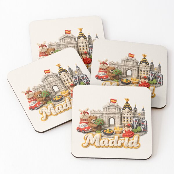 Item preview, Cute Knitted Madrid Landmark | Handmade Yarn City Travel Knit Souvenir designed and sold by Moons Studio.
