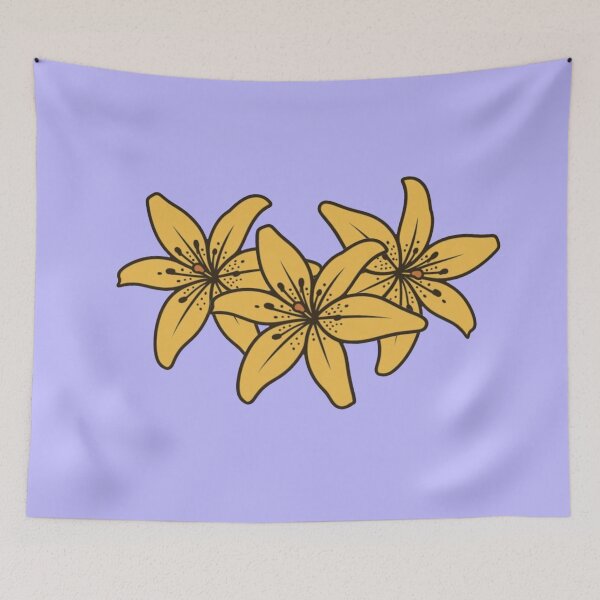 Item preview, Cluster Of Yellow Cartoon Lillies designed and sold by CamilasPrints.