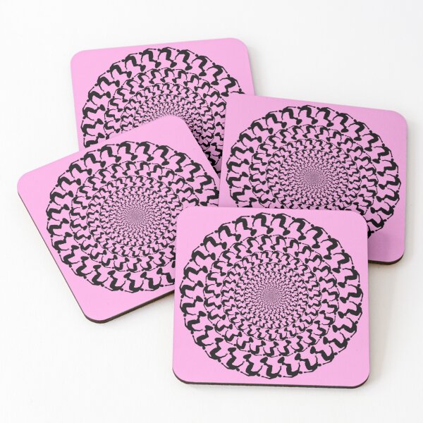 Item preview, Pink Wake Surfing Black Kaleidoscope Mandala  designed and sold by ChristinasMess.