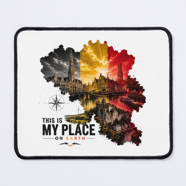 Item preview, Belgium Map Travel Art This Is My Place On Earth designed and sold by JMDG Studio.