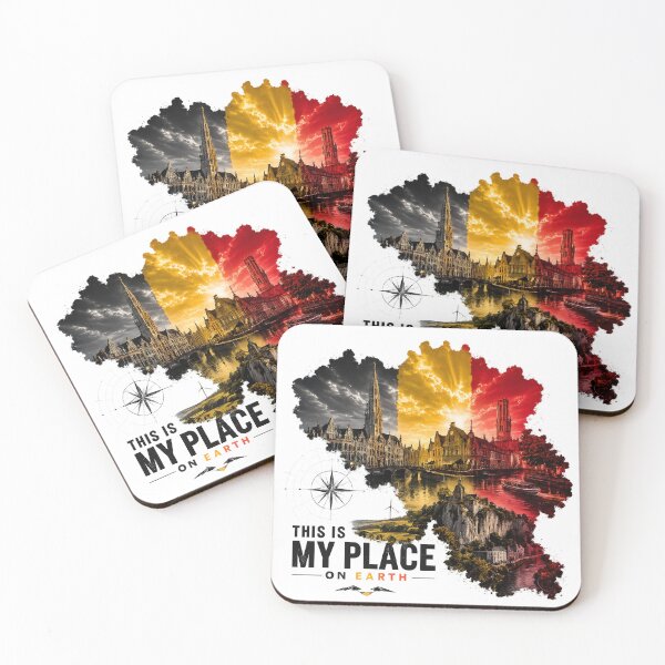 Item preview, Belgium Map Travel Art This Is My Place On Earth designed and sold by JMDG Studio.
