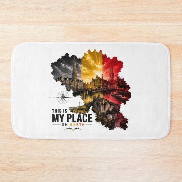 Item preview, Belgium Map Travel Art This Is My Place On Earth designed and sold by JMDG Studio.